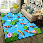 3D Printing Crystal Velvet Floor Carpet Rug Dining Room Floor Mat