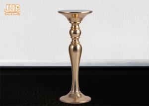 Wholesale Classic Gold Leafed Fiberglass Pedestal Plant Stand Round Wedding Decor Items from china suppliers