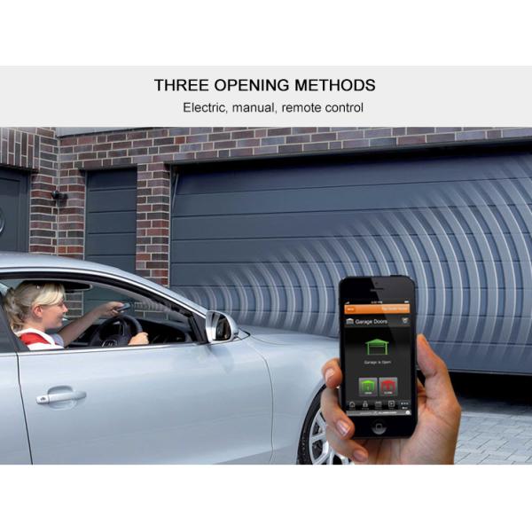 Water Tight Class 3 Sectional Garage Door Aluminum Alloy Black Powder Coating