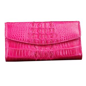 Wholesale Exotic Real Crocodile Skin Women Large Trifold Wallet Genuine Alligator Leather Female Card Holders Lady Phone Clutch from china suppliers