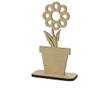 Unfinished Cutting Nordic Style Wood Flower Shapes Ornaments Craft Easter Wood