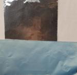 30um Aluminum Foil Adhesive Tape With Blue PE Liner HVAC Joining And Sealing