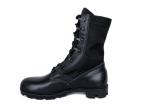 EUR39-47 Black Genuine Leather Tactical Boots Waterproof Black Leather Combat