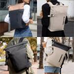 Waterproof RPET Casual Business Roll Up Rucksack , College Laptop Rolltop