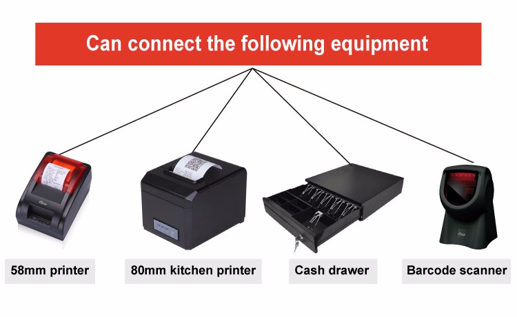 15inch POS For Restaurant Clothing Stores Book Stores White/Black J1800/J1900/I5 CPU