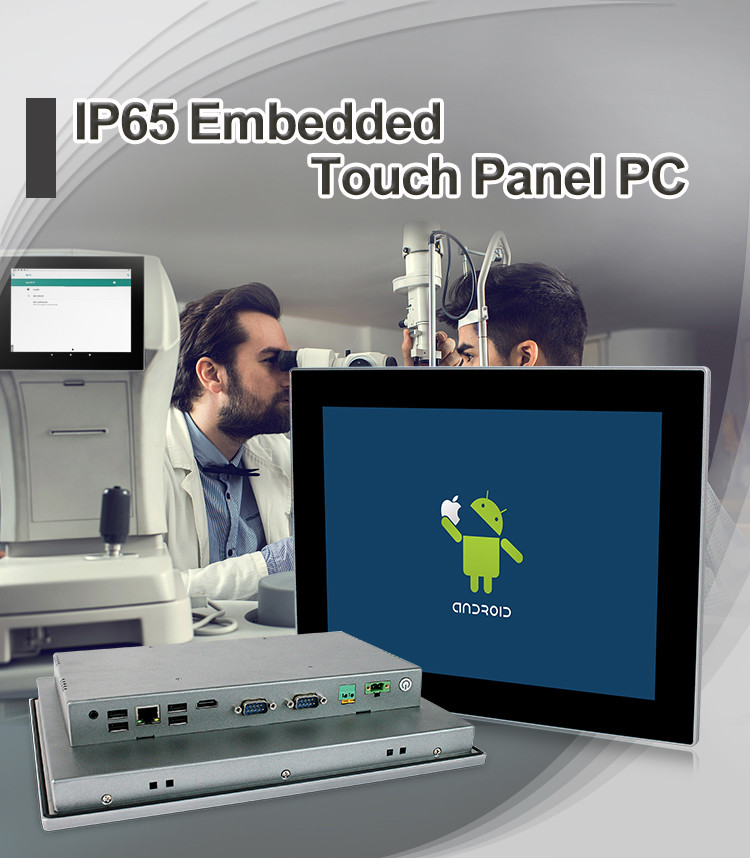 LCD RK3288 12 Inch Android Touch Panel PC Optical Bonding Waterproof