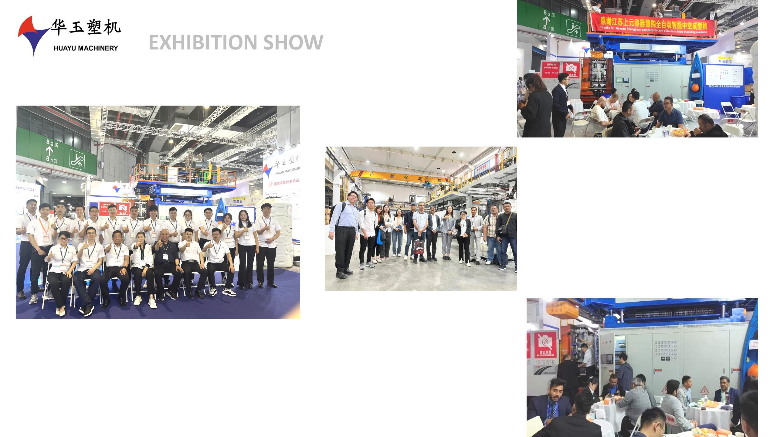 Huayu HY2000L-10layers Blow Moulding Machine with 1800KN Clamping Force and 68T Total Weight