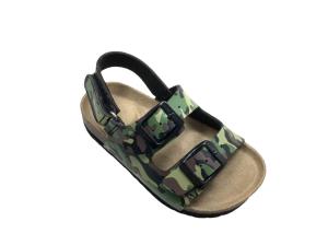 Wholesale Fashion Camouflage Double Buckle Footbed Sandals from china suppliers