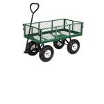 Moving Mesh Steel Iron Garden Wagon Cart Acid Resistance Outdoor Folding Cart