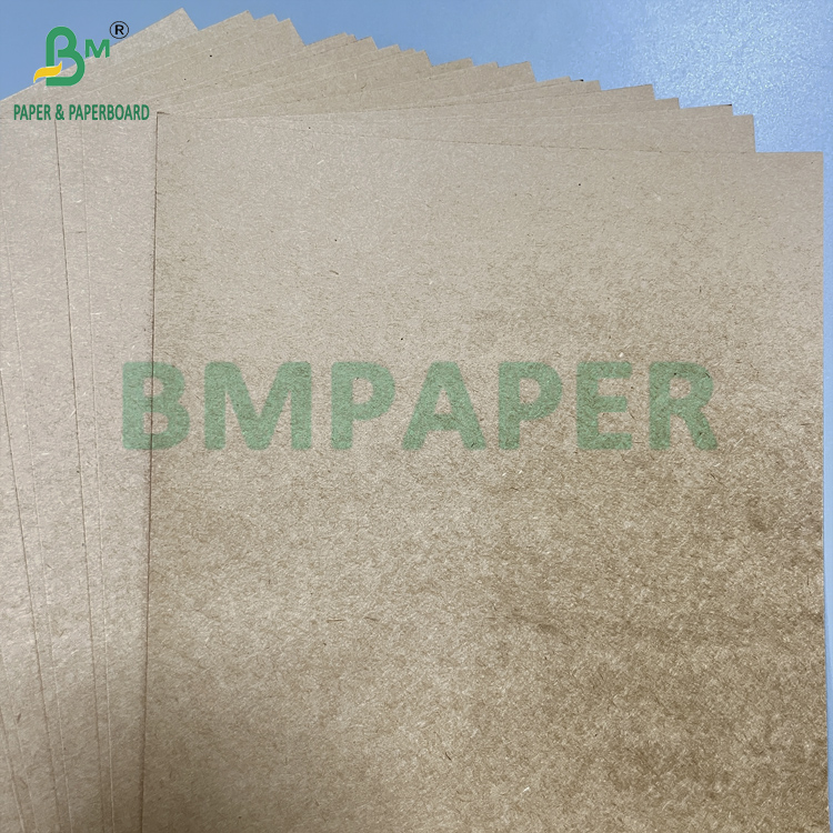 Greaseproof 350g + 20g Matte PE Coated Brown Foodbox Paperboard 70 x 100 cm