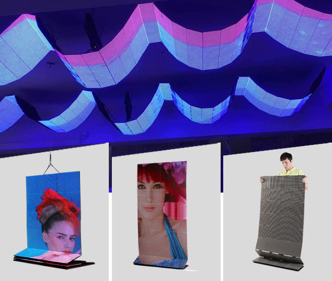 P6 1R1G1B Ultra Thin And Super Slim Video transparent led display screen Great waterproof For DJ Background