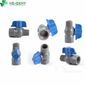 Wholesale Blue Butterfly Handle PVC Male Female Thread Ball Valve for Straight Through Type Channel from china suppliers