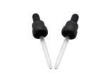 18/410 Tamper Evident Glass Dropper Caps Black Plastic Dropper For Oil