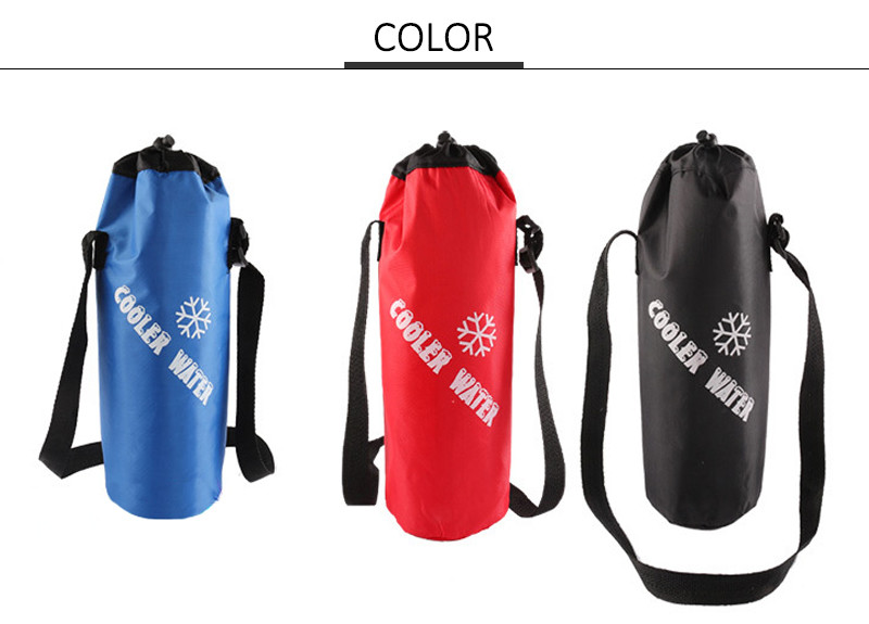 Reusable Polyester Drawstring H28.5cm Water Bottle Sleeve