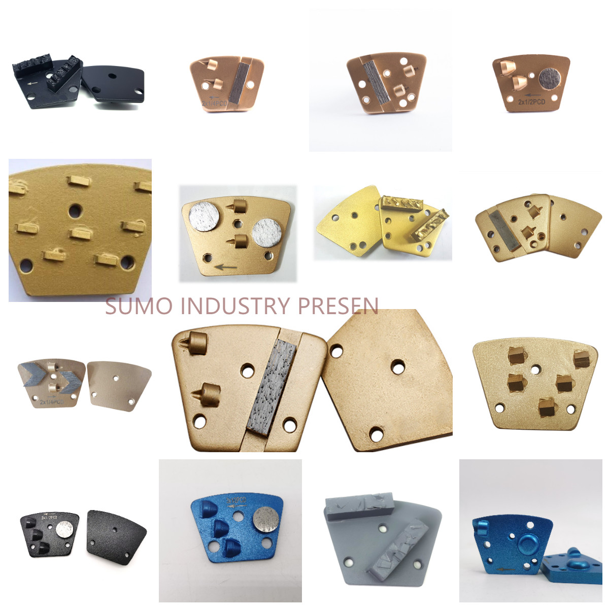 LAVINA Trapezoid PCD Bar Magnetic Connection Diamond Grinding Shoes non-threaded