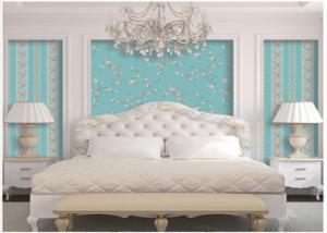 Wholesale American Style Washable Vinyl Wallpaper For Bedroom Walls , Flower Pattern from china suppliers