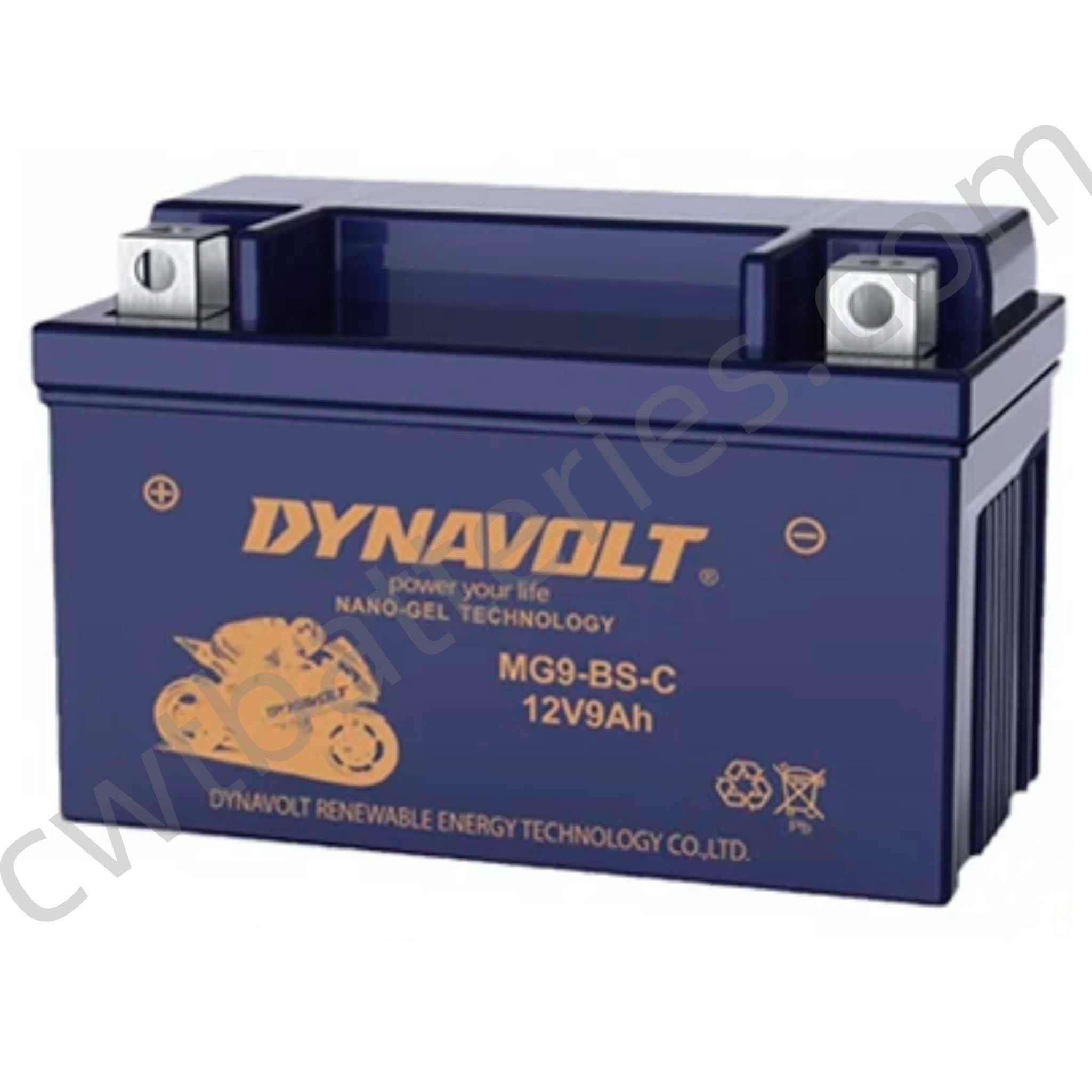 DYNAVOLT MG9-BS-C Nano Gel Series Motorcycle Battery 12V 9Ah Maintenance Free Motor Accessories for Aki Motor KTM Duke