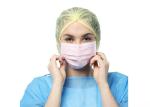 3 Ply Disposable Face Mask Non Woven Material For Cough Germs Illness