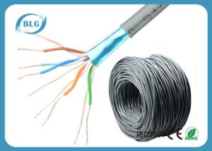 Wholesale 1000ft Shielded Category 5e Ethernet Cable , Cat5e Internet Cable Gray Solid 24AWG from china suppliers