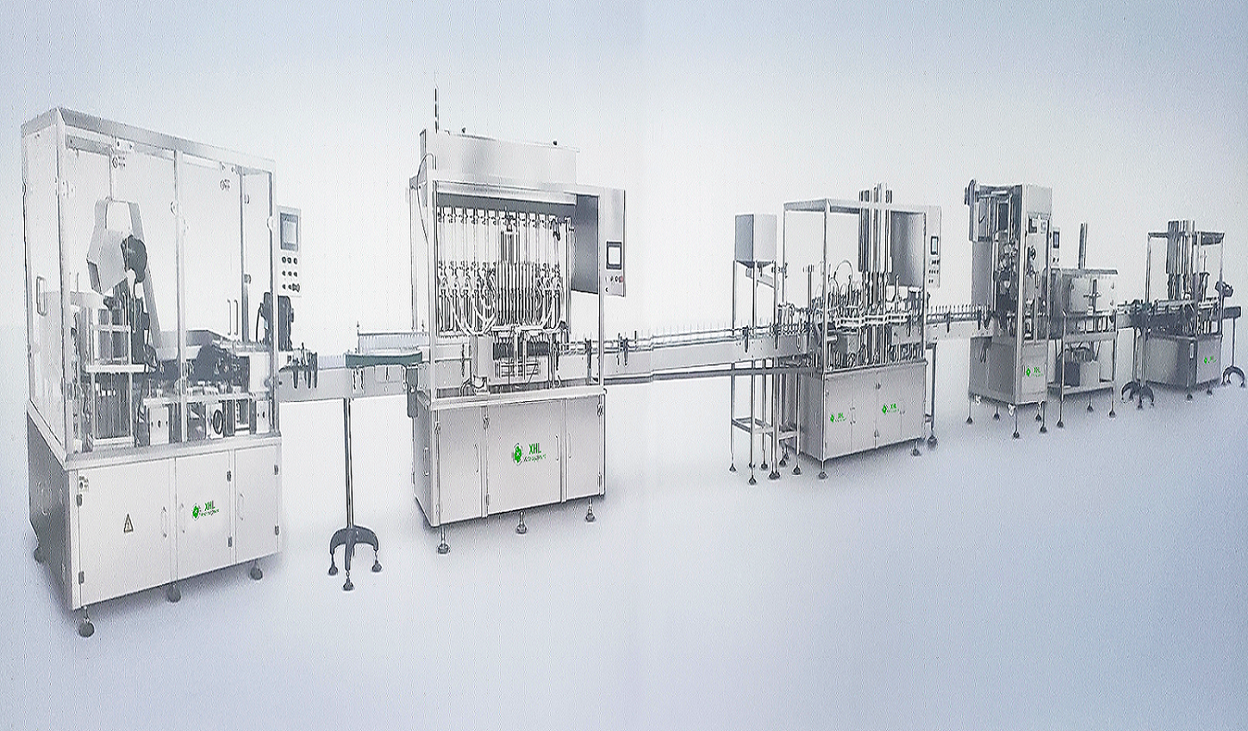 XHL Automatic Unscrambling,Filling,Capping,Sealing and Packaging Production Line for Transparent Glue