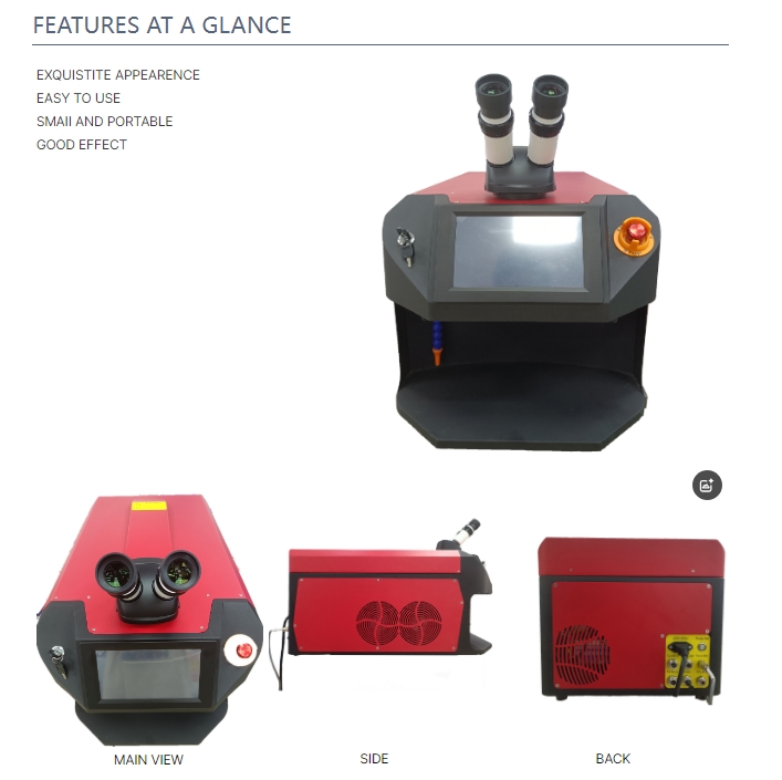 100W Desktop Mini Portable Jewelry Laser Welding Machine Small Size Gold Weld Fiber Handheld for Manufacturing Plant