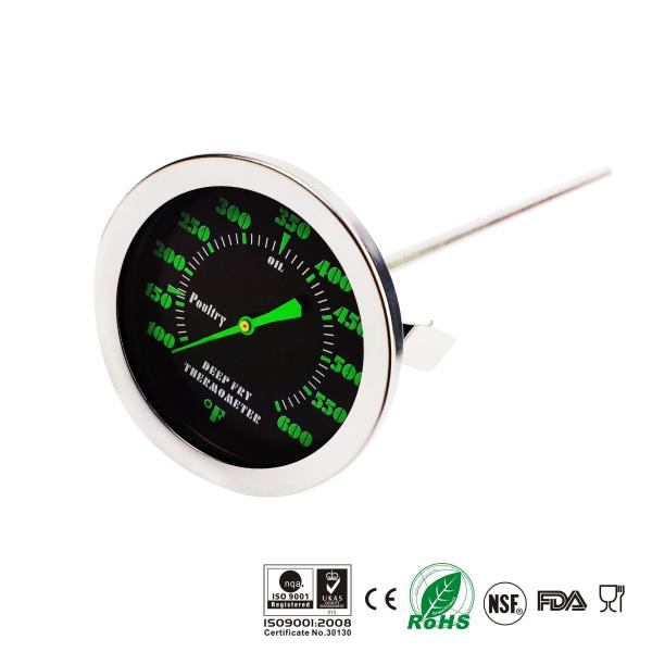 100℉ - 500℉ Candy Deep Fry Thermometer Professionally Calibrated With Gleamy