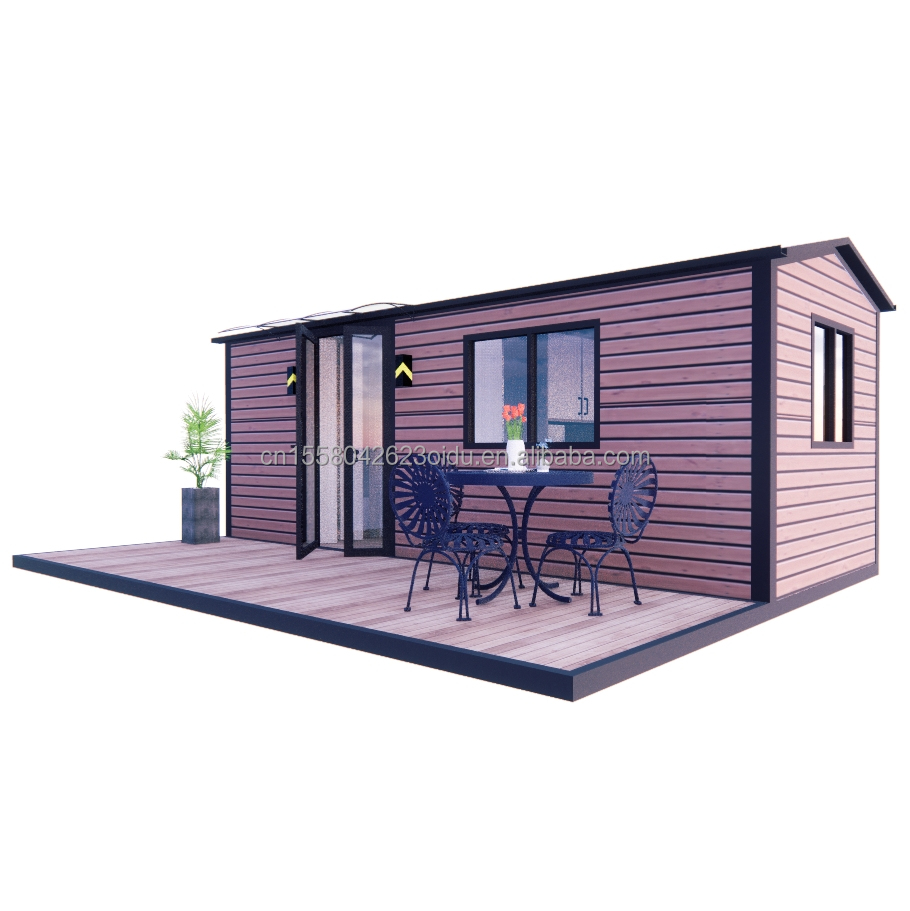 Customized Color EU Chinese-Style Wooden Garden House Light Steel Frame Structure One Room for Hotel and Family