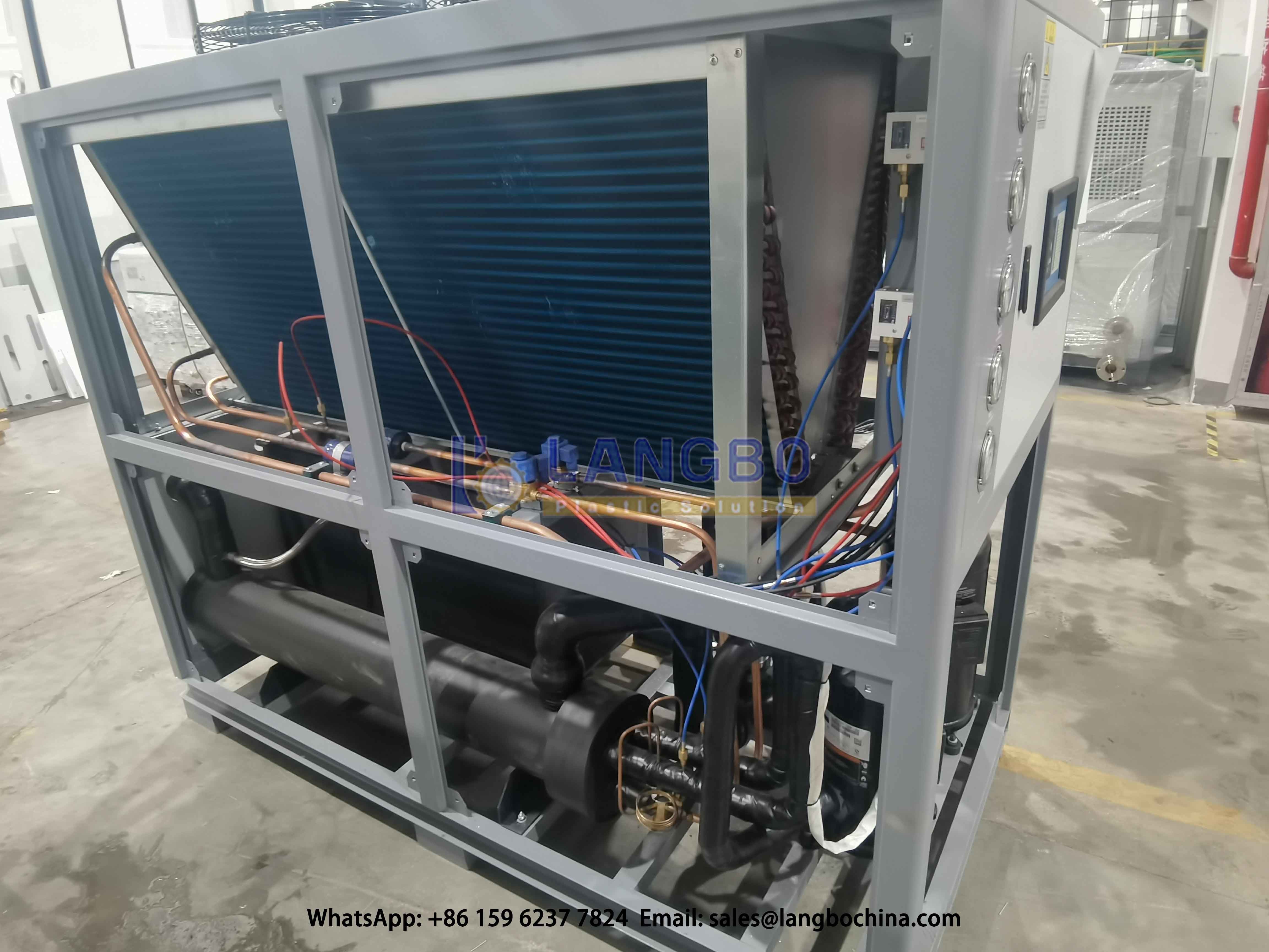 Efficient HDPE Pipe Extrusion Line Equipped Best Quality Air Cooled Chiller Machine R4047C / R22 Refrigerant