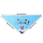 Pet Party Decoration Set Dog Bandana Hat Tie Balloons Supplies Happy Cake Topper