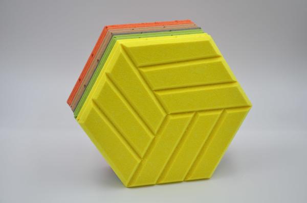 Fireproof Suspended Hexagon Acoustic Panel Soundproof Panels For Office Hotel