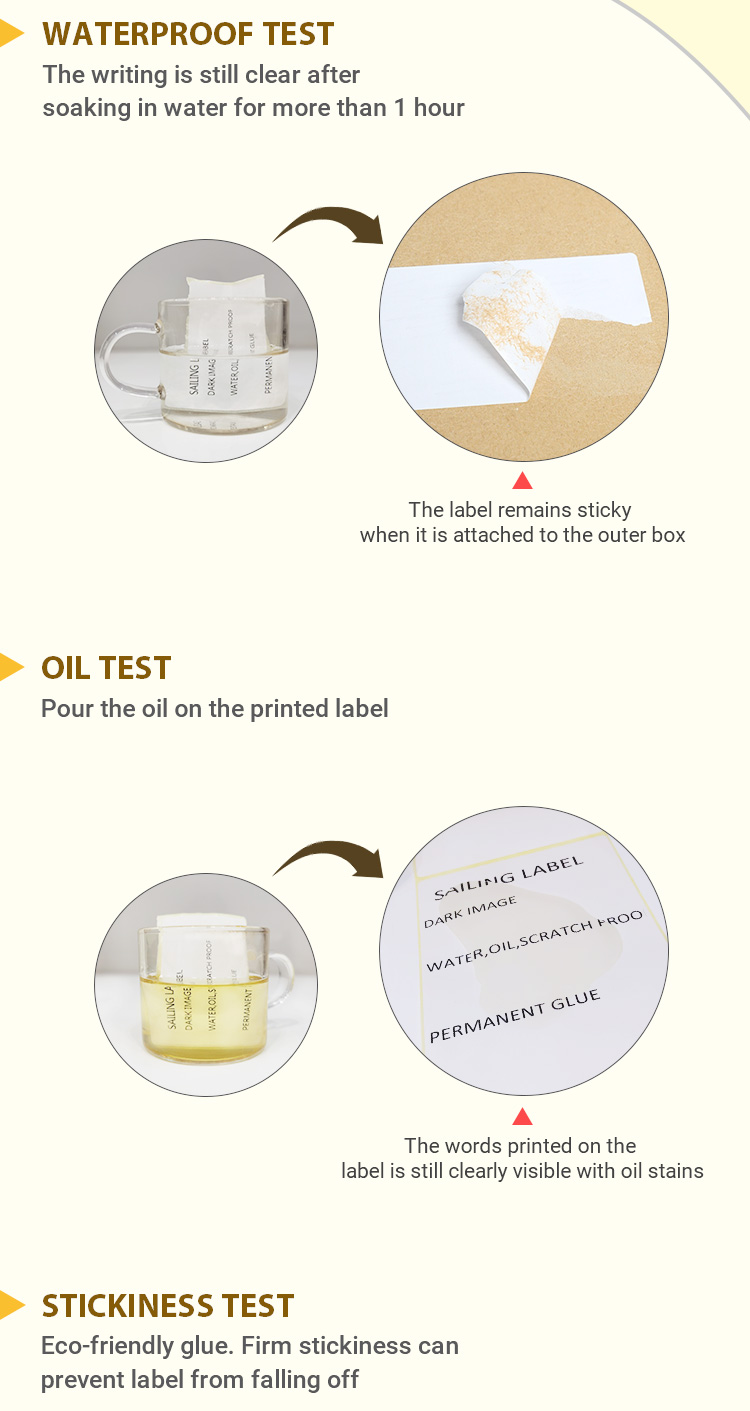 4x6 Shipping Labels Customized Thermal Label Sticker Paper Synthetic Packaging