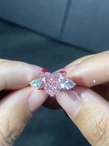 Wholesale 4.19CT Heart Brilliant Cut Lab Grown Diamond Wedding Rings from china suppliers