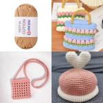 1/1NM 70% Cotton 30% Nylon Cotton Nylon Yarn Colorful Hand Made Crochet Knitting