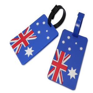 Wholesale Custom Cartoon Design 3D Embossed Logo Soft Touch PVC Silicone Plastic Luggage Tag Souvenir from china suppliers