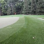 Green Sports Field Artificial Golf Grass Roll 15mm Pile Height 5000D Dtex