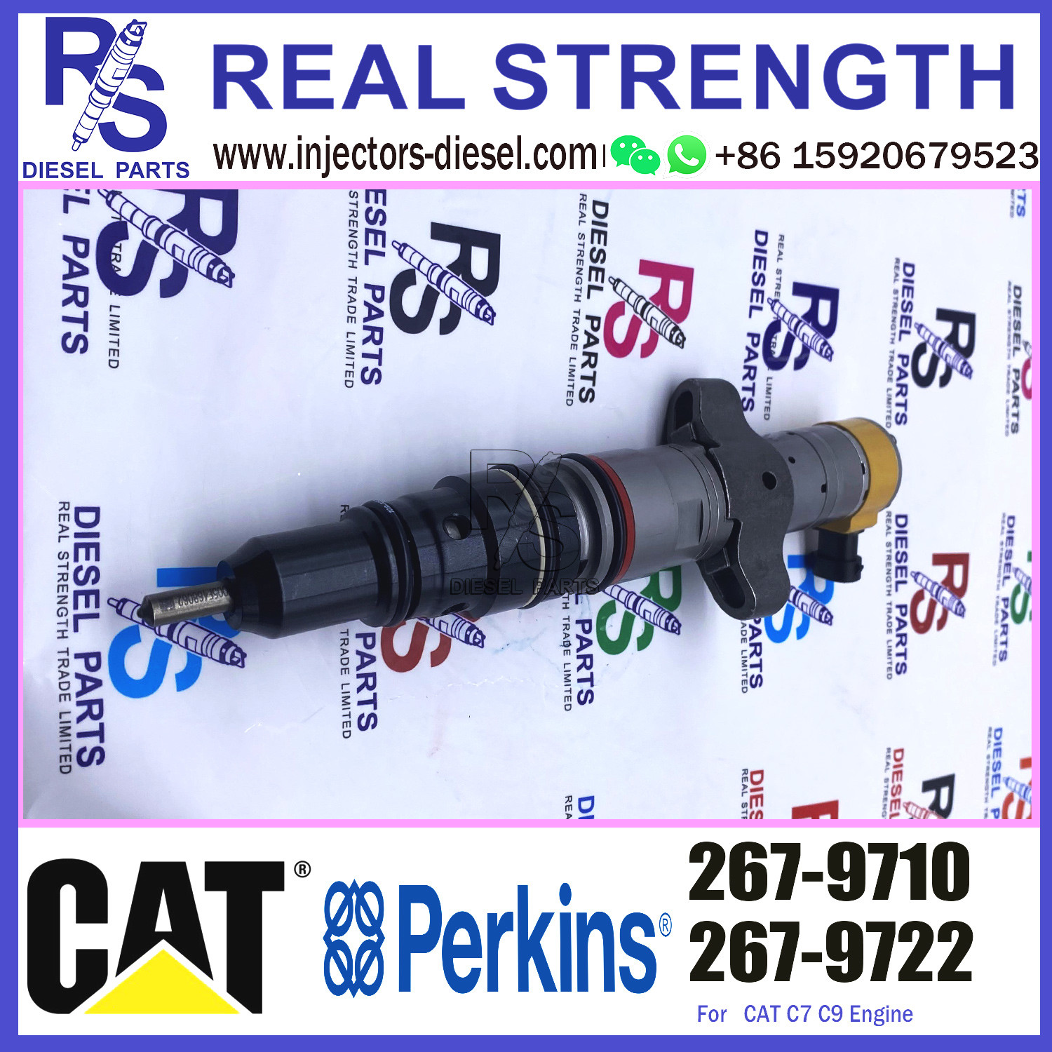 Common rail Injector Diesel fuel Injector 267-9722 267-9717 267-3361 267-9710 for CAT C7 C9 Engine