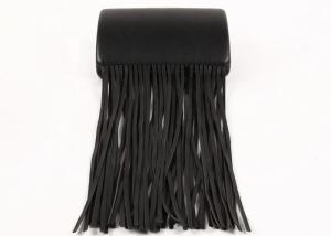 Wholesale Black Tassel Ladies Leather Clutch Bags Mini Shaped And Removable Chain from china suppliers