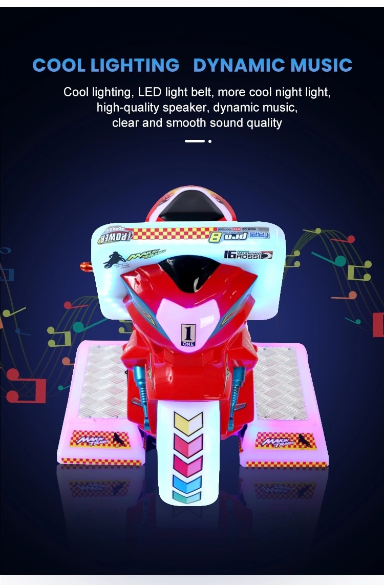 Coin Operated Kids Game Machine Kiddie Rides Racing Car Motorcycles 12 Months Warranty