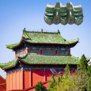 Wholesale 200mm Chinese Glazed Roof Tiles Handmade Eaves Japanese Building Materials from china suppliers