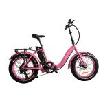 Folding Fat Tire Electric Mountain Bike Full Suspension 20 Inch Thick Tyre