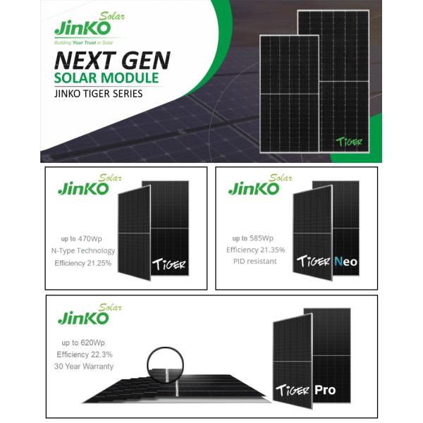 Jinko Tiger Neo N-Type 72HL4-BDV Solar Panel 560W 565W 570W 575W 580W Bifacial Module Dual Glass