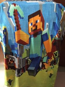 Wholesale 100% Cotton 70*140cm Minecraft Crepper JJ Bath Towel Beach Towel from china suppliers