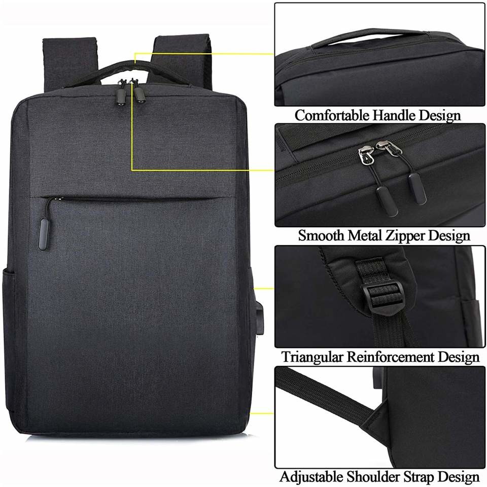 OEM Anti Theft USB Charging Backpack 15.6 Inch Laptop Briefcases For Men
