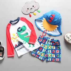 Wholesale Carton Style Boys Swimsuit Sets Summer Children Swimwear Student Split from china suppliers