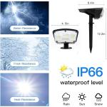 IP55 1.5W Outdoor Solar Landscape Spotlights , 200LM Solar Outside Security