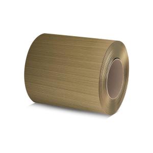 Wholesale Grade 201 304 0.12mm thick Hairline Antique Bronze Stainless Steel Roll Coils from china suppliers