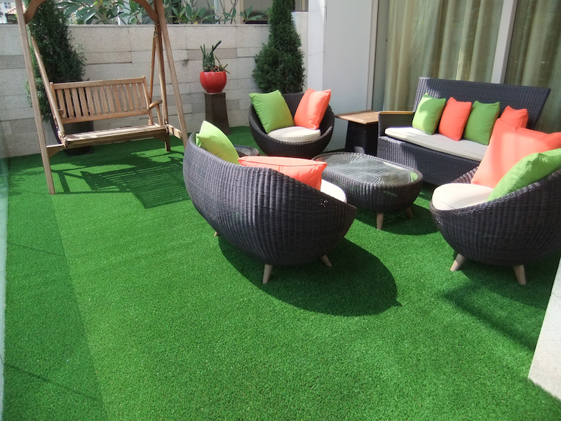Safe Soft Synthetic Playground Turf Flat Shape UV Proof School Landscaping