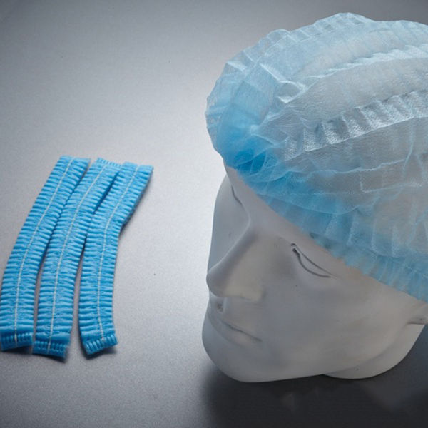 Blue White 21" 19" Non Woven Disposable Bouffant Cap