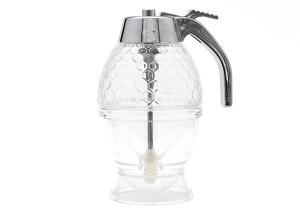 Wholesale Wholesale 200ml Transparent Glass Syrup Honey Dispenser honey jar from china suppliers
