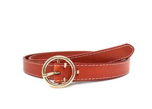 Wholesale 2.0cm Brown Women's Fashion Leather Belts Light Gold Metal Pin Buckle from china suppliers